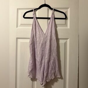 Free people light purple romper small